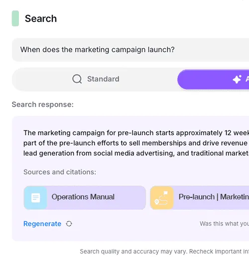 Delightree AI-powered search and summaries features
