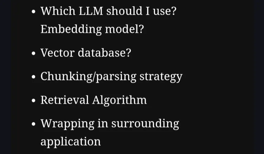 Decisions involved in building an LLM app